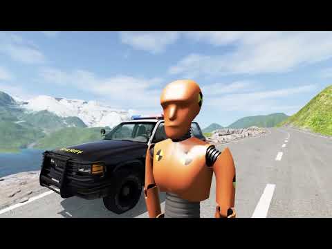 Impossible Loop Spiral Bridge Crossing Cars Vs Cliff and Deep Water - BeamNG.Drive