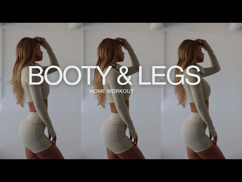 BOOTY AND LEGS WORKOUT | at home, needs a chair or couch thumnail