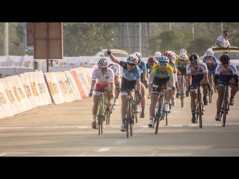 集団スプリントで惜敗、岩元杏奈2位フィニッシュ 2018アジア選