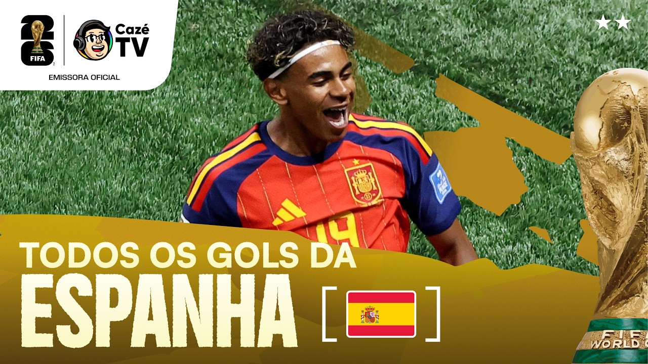 O FUTEBOL DOMINANTE! TODOS OS GOLS DA ESPANHA CAMPEÃ NA COPA DO MUNDO FIFA™ 2026