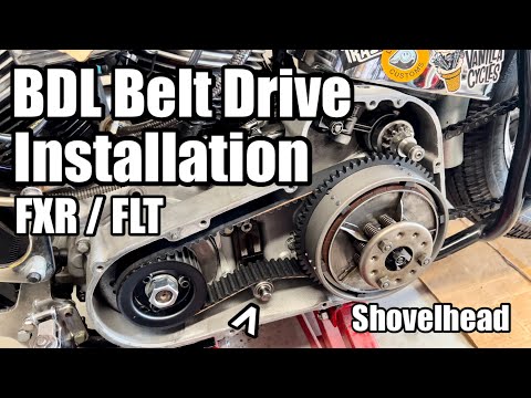Installing a BDL Belt Drive FXR / FLT 5 Speed - Shovelhead Hardtail Springer Chopper