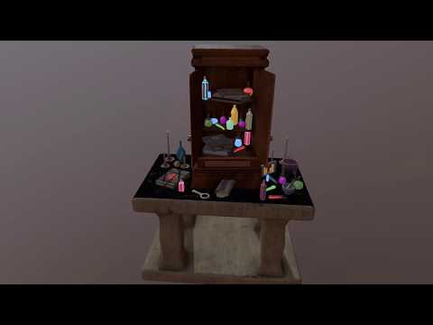 Stylized Wizard's table 3D