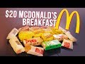 MCDONALD'S BREAKFAST $20 VALUE MENU CHALLENGE!!