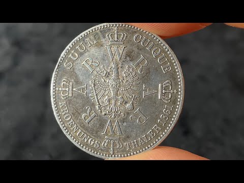 1861 Prussia 1 Coronation Thaler Coin • Values, Information, Mintage, History, and More