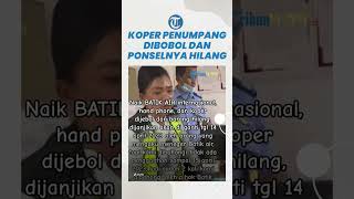 Viral Koper Penumpang Batik Air Diacak-acak, Kehilangan HP dan Barang Lain Dicuri