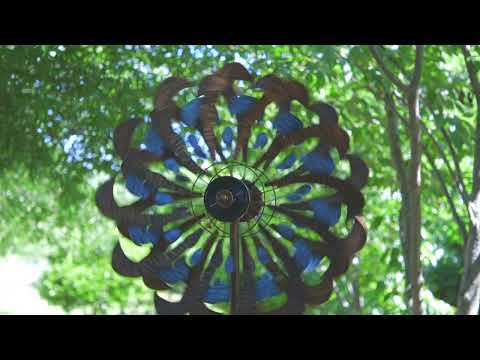 Copper & Blue Swirl Solar Wind Spinner (2SP7328)