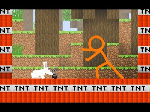 Stickman VS Minecraft | Episode 21: TNT Land