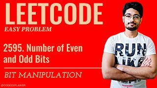 YouTube video '2595. Number of Even and Odd Bits | BITS MANIPULATION'