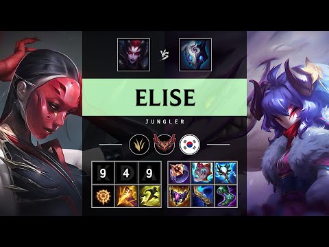 Elise Jungle vs Kindred - KR Grandmaster Patch 25.15