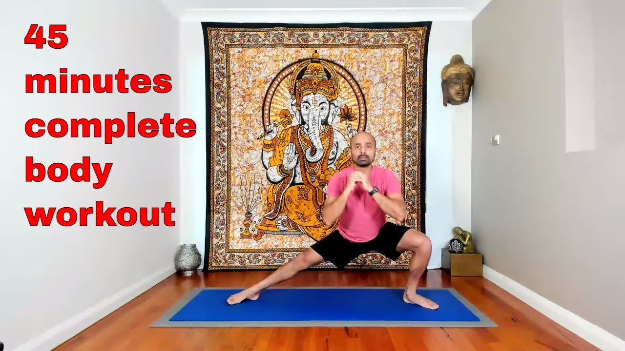 45 minutes of yoga and pilates session