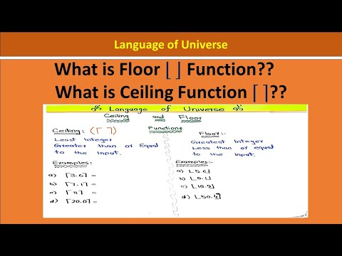 What is Ceiling Function || What is Floor Function