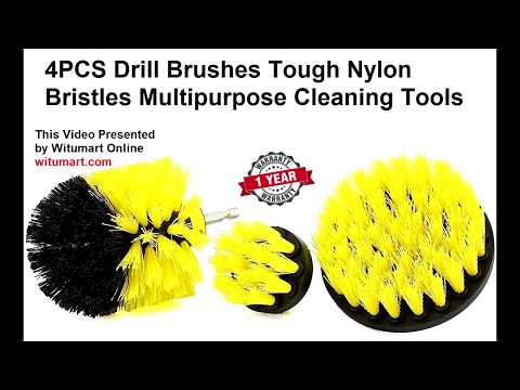 Original FIMEI 4PCS Drill Brushes Tough Nylon Bristles Multipurpose Cleaning Tools 1 Year Warranty