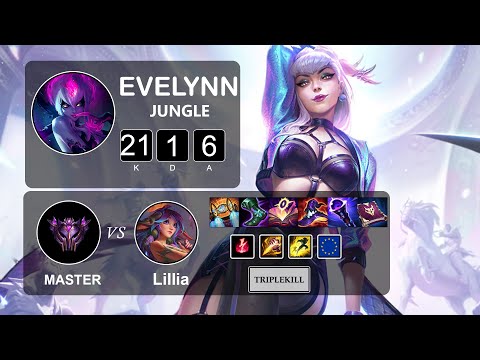 Jungle Evelynn vs Lillia - LOL EUW Master Season 11 Patch 11.20