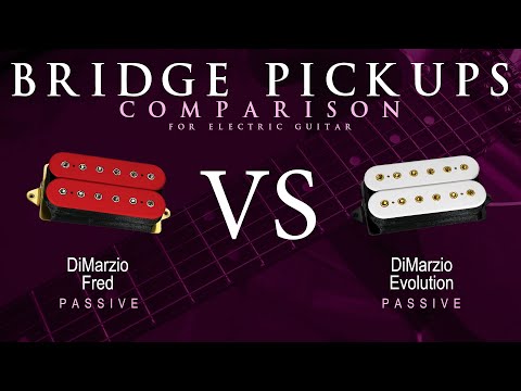 DiMarzio FRED vs EVOLUTION - Passive Bridge Guitar Pickup Comparison Tone Demo