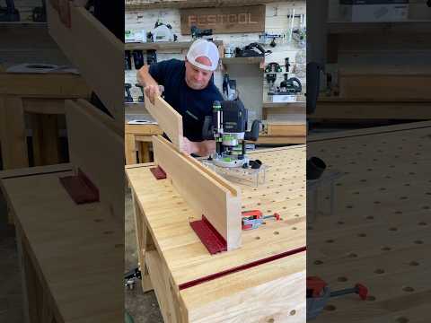 Cutting grooves with a router and jig #woodworking #joinery #router #festool