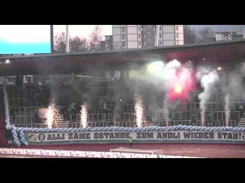 8989 Leservideo: «Pyro-Choreo» in der Südkurve vor Spiel FCZ-Thun