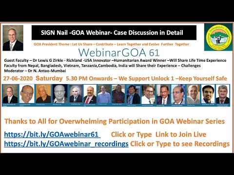 Webinar 61- Case Based Sign Nail with Innovator of Sign Nail from USA