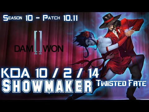 DWG Showmaker TWISTED FATE vs FIZZ Mid - Patch 10.11 KR Ranked