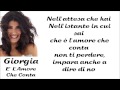 Giorgia - E' L'Amore Che Conta (lyrics) 