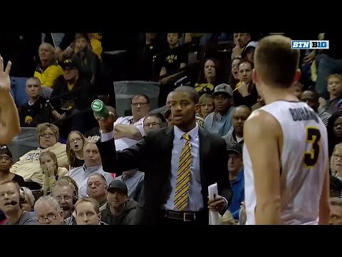 Colorado Assistant Kim English Struck By Water Bottle Mid-Play