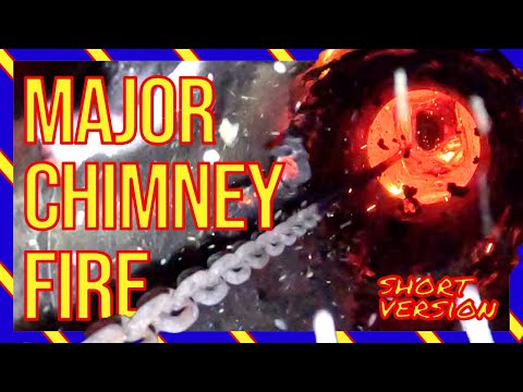 🔥Gefährlicher Kreosotbrand im Schornstein - Freiwillige niederländische Feuerwehr -