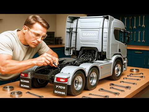 Man Spends $2,000 Building RC Scania with Real Working Systems | by @boxworks1001​