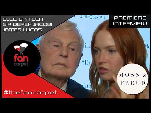 Moss & Freud Premiere Interviews: Ellie Bamber, Sir Derek Jacobi and James Lucas on Kate Moss