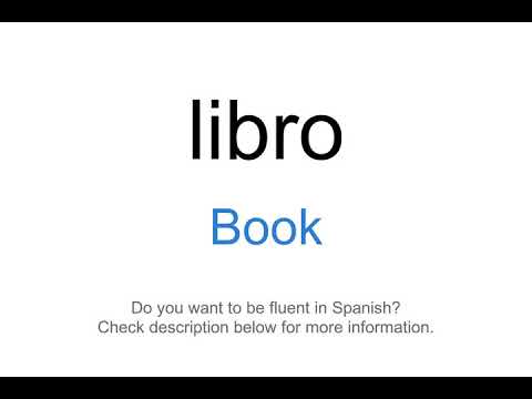 How to say "Book" in Spanish | libro