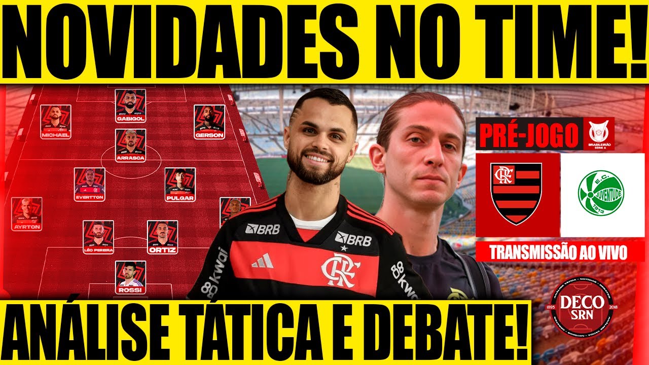 PRÉ JOGO FLAMENGO X JUVENTUDE AO VIVO! ANÁLISE TÁTICA E DEBATE!