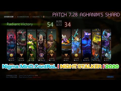 Dota2 ProPlayer - Nigma.MinD.ContRoL | NIGHT STALKER | 2020 | Replay | 7.28 AGHANIM'S SHARDS