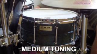 6.5 x 14 Inch Patina Brass Snare Drum