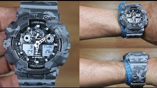CASIO G-SHOCK GA-100CM-8A CAMOUFLAGE EDITION - UNBOXING