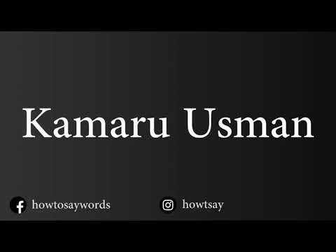 How To Pronounce Kamaru Usman