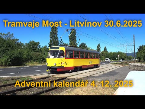 Tramvaje Most - Litvínov, ochutnávka záběrů z telefonu, 30.6.2025