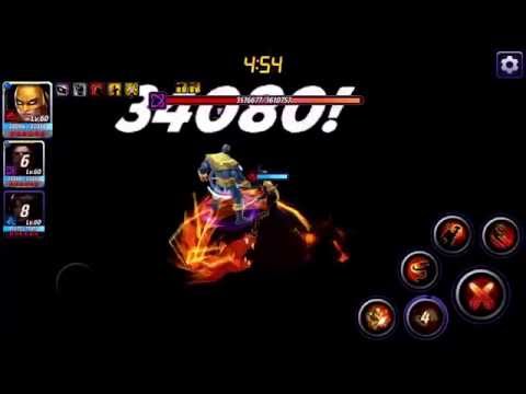 Hyperion, Skye, Iron Fist vs infinity Thanos (no striker)