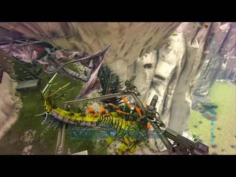 Online raiding a Valguero cliff base | ARK