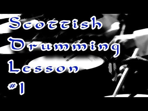 Free Pipe Band Snare Drumming Lessons.  Beginner Lesson 1.  Learn Scottish Drumming.