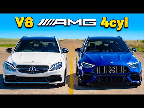 Nuevo C63 4cyl vs Viejo C63 V8: ARRANCONES