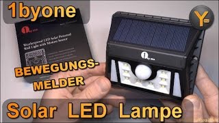 Review: 1byone Outdoor Solar LED Lampe mit Bewegungsmelder / Wasserdicht & Superhelle LEDs