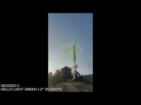 HELLO LIGHT GREEN 25 SHOTS 1.2” GE 1225 C