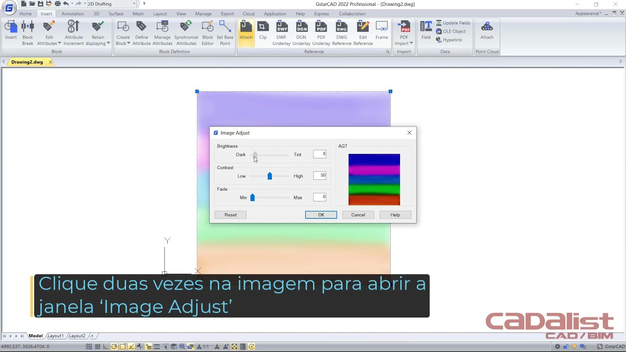 GstarCAD 2022 - Raster Image
