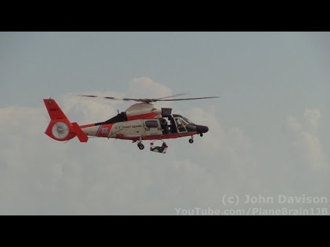 2017 Wings Over Houston Air Show - USCG MH 65D Dolphin SAR Demo