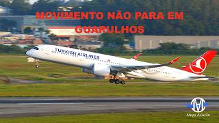IMPRESSIONANTE MOVIMENTO DE POUSOS E DECOLAGENS NO AEROPORTO EM GUARULHOS ✔