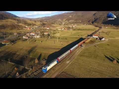 [Drone] GM 64-1363-2 & IR1833 Iasi-Timisoara Nord in Defileul Crisului Repede Canyon - 11 March 2018