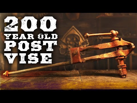 Rusty Gold: 200 Year Old Post Vise Full Restoration | Blacksmith's Leg Vise