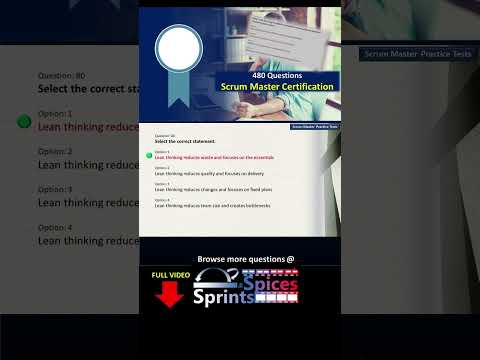 Scrum Master Certification Question 80 #agile #scrum #scrumcertification  #scrummaster #psm
