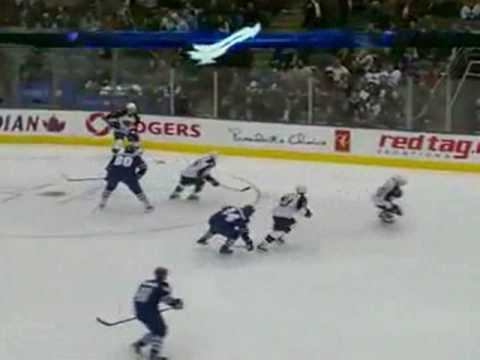 Jim Slater hits Mikhail Grabovski