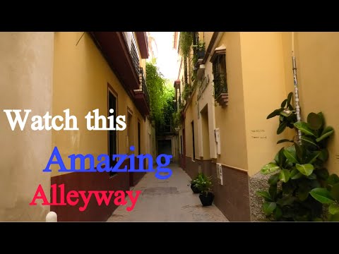 Seville Spain. Neighborhood city center walk in Seville. 4k Sevilla walking tour
