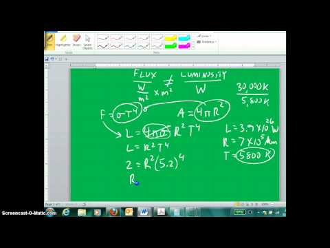 Luminosity, Temperature and Radius of stars