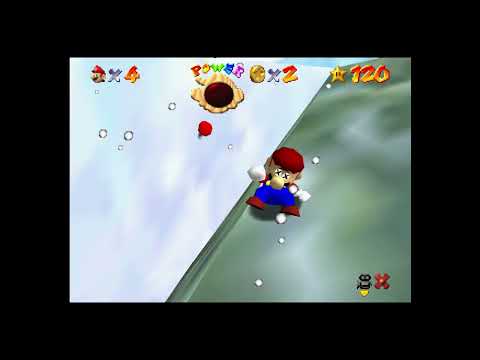Losing Mario's Hat While Dying in Snowman's Land - Super Mario 64
